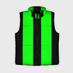 Женский жилет Color green black line, цвет: 3D-черный