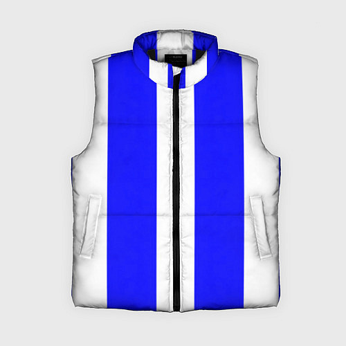 Женский жилет Color white blue line / 3D-Черный – фото 1