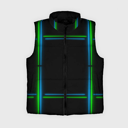 Женский жилет Neon green light blue / 3D-Черный – фото 1
