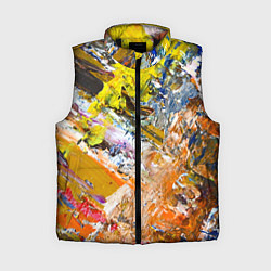 Женский жилет Живая Абстракция: Поток Цветов и Форм в Постоянном, цвет: 3D-черный