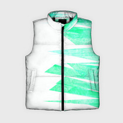 Женский жилет Color white light blue strip, цвет: 3D-черный