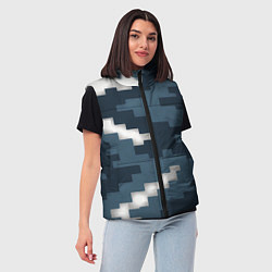 Женский жилет Пиксельная текстура камуфляж, цвет: 3D-черный — фото 2
