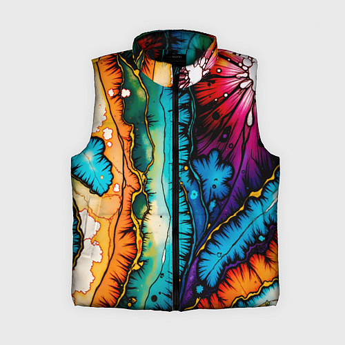 Женский жилет Разноцветный узор / 3D-Черный – фото 1