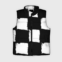 Женский жилет Черные квадраты в виде шахматной доски