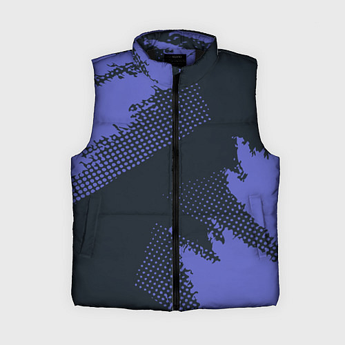 Женский жилет Абстрактная текстура в синем / 3D-Черный – фото 1