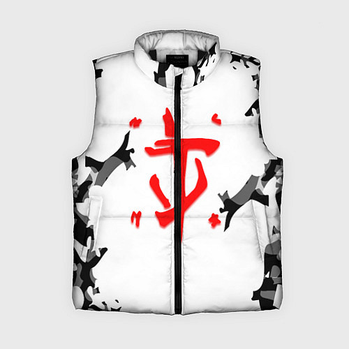 Женский жилет Doom лого камуфляж текстура / 3D-Черный – фото 1