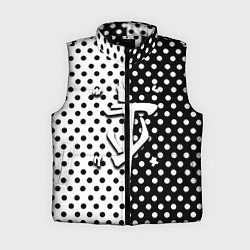 Женский жилет Doom точки черно белые
