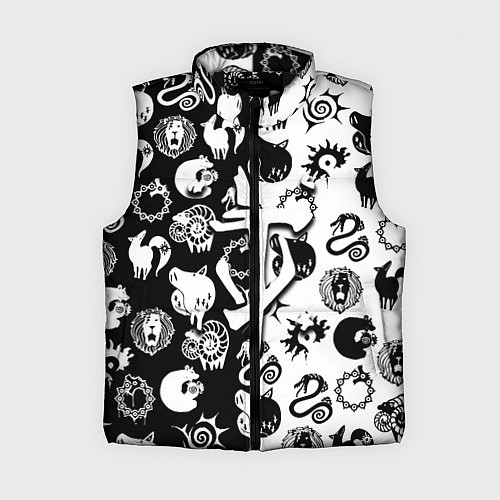 Женский жилет Doom anime black pattern / 3D-Черный – фото 1