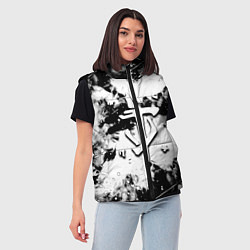 Женский жилет Doom краски всплеск белые, цвет: 3D-черный — фото 2