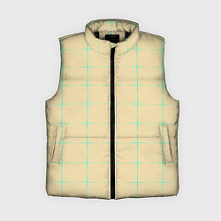 Женский жилет Color beige green crosses