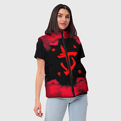 Женский жилет Doom огненные краски, цвет: 3D-черный — фото 2