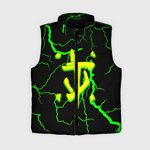 Женский жилет Doom кислотный шторм молнии / 3D-Черный – фото 1