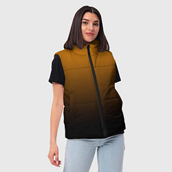 Женский жилет Orange gradient, цвет: 3D-черный — фото 2