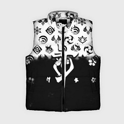 Женский жилет Doom черно белые аниме, цвет: 3D-черный