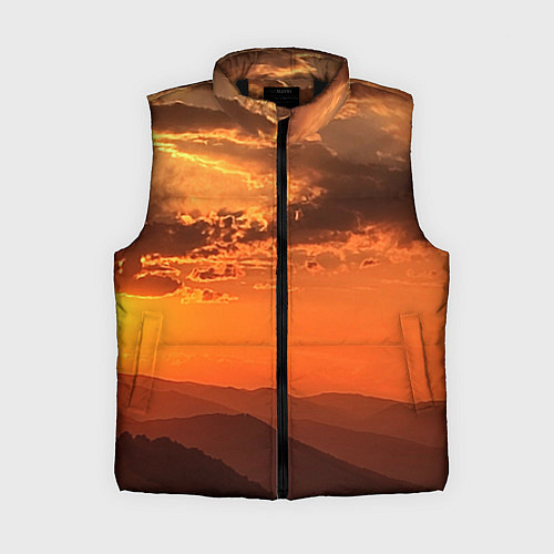 Женский жилет Закат на перевале актопрак / 3D-Черный – фото 1