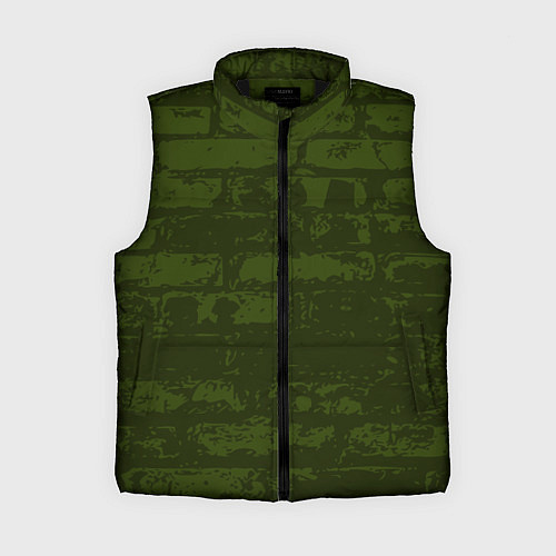 Женский жилет Кирпичная стена / 3D-Черный – фото 1