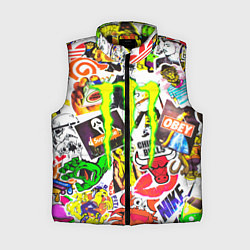 Женский жилет Monster energy стикеры бренды