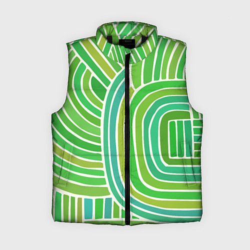 Женский жилет Абстрактный узор зеленый / 3D-Черный – фото 1