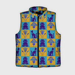 Женский жилет Символы Египта, цвет: 3D-черный