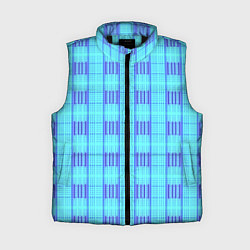 Женский жилет Color neon light blue purple stripes, цвет: 3D-черный