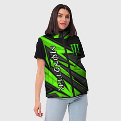 Женский жилет Monster energy - зеленый спорт, цвет: 3D-черный — фото 2