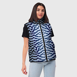 Женский жилет Атлантическая скумбрия кожа, цвет: 3D-черный — фото 2