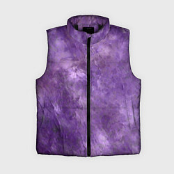 Женский жилет Абстракция - violet oil painting, цвет: 3D-черный