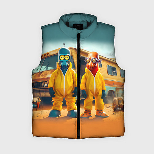 Женский жилет Zoidberg and Bender - Breaking bad soap opera / 3D-Черный – фото 1