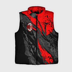Женский жилет Фк Милан - черный и красный, цвет: 3D-черный