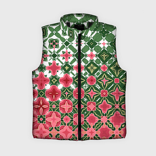 Женский жилет Розово-зеленая метаморфоза / 3D-Черный – фото 1