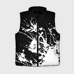 Женский жилет Взрывная белая краска на чёрном