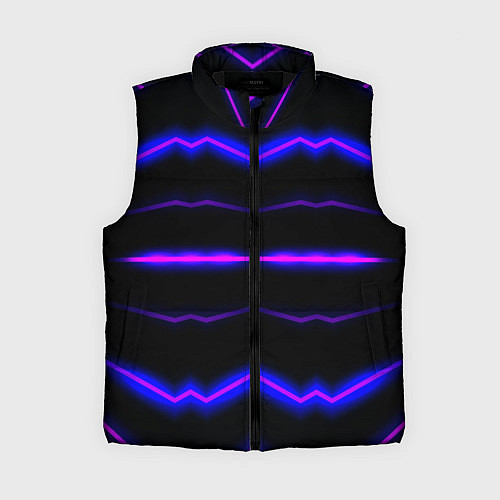 Женский жилет Color multicoloured neon stripes / 3D-Черный – фото 1