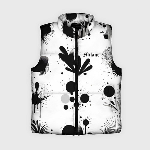Женский жилет Растительный паттерн и кляксы - Милан / 3D-Черный – фото 1
