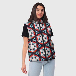 Женский жилет Звездный узор в шестиугольниках, цвет: 3D-черный — фото 2