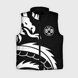 Женский жилет Borussia дракон белый, цвет: 3D-черный