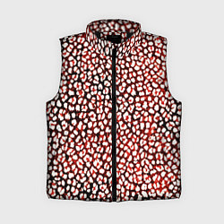Женский жилет Тёмный красный с белыми пятнышками