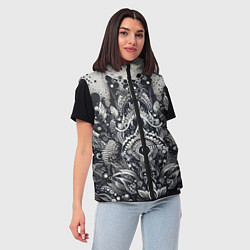 Женский жилет Abstract pattern - graffiti, цвет: 3D-черный — фото 2