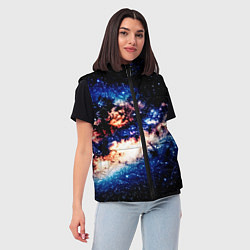 Женский жилет Бесконечный космос и туманность, цвет: 3D-черный — фото 2