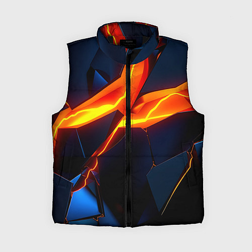 Женский жилет Plate fractures / 3D-Черный – фото 1