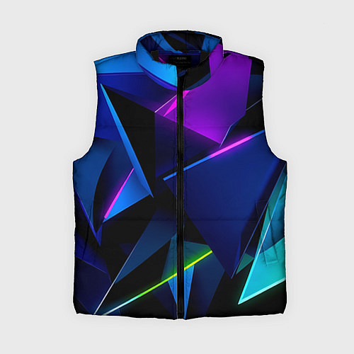 Женский жилет Neon geometric / 3D-Черный – фото 1