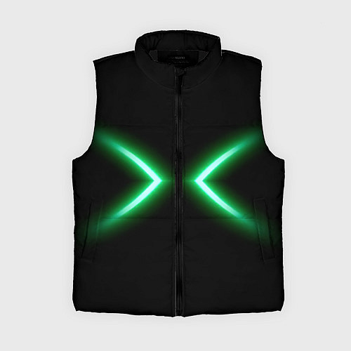 Женский жилет Neon green lines / 3D-Черный – фото 1