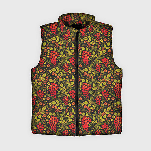 Женский жилет Славянский узор / 3D-Черный – фото 1