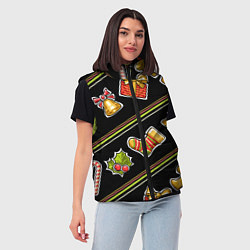 Женский жилет Рождественский дух, цвет: 3D-черный — фото 2