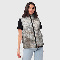 Женский жилет Абстракция - gray limestone, цвет: 3D-черный — фото 2