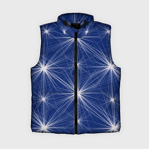 Женский жилет Звезды на синем фоне / 3D-Черный – фото 1