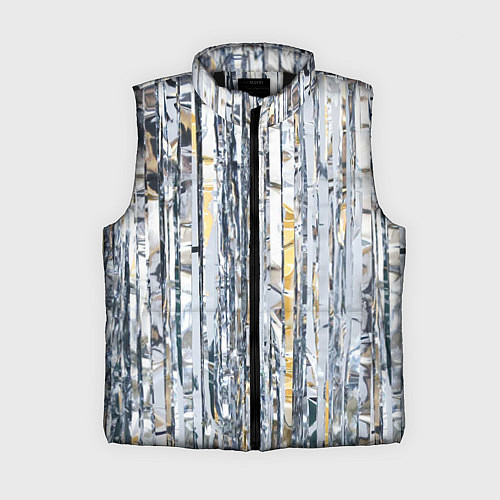 Женский жилет Новогодний дождик / 3D-Черный – фото 1