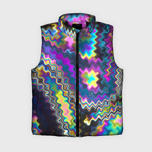 Женский жилет Абстракция переливы / 3D-Черный – фото 1