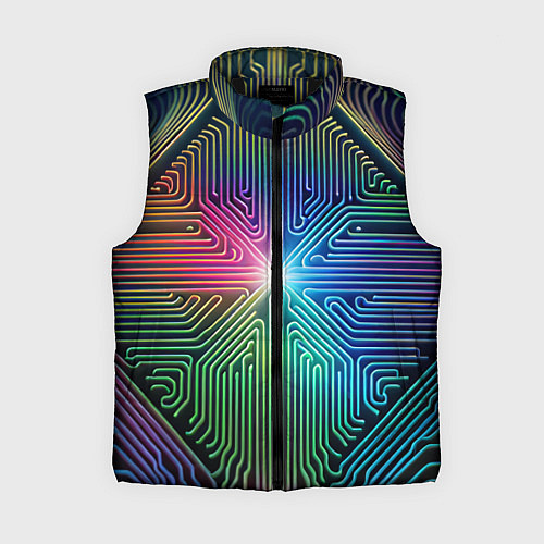 Женский жилет Линейная графика / 3D-Черный – фото 1