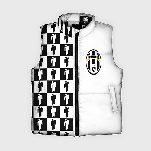 Женский жилет Ювентус паттерн люди / 3D-Черный – фото 1