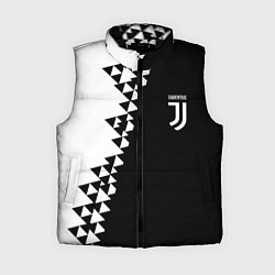 Женский жилет Juventus черно белая геометрия текстура